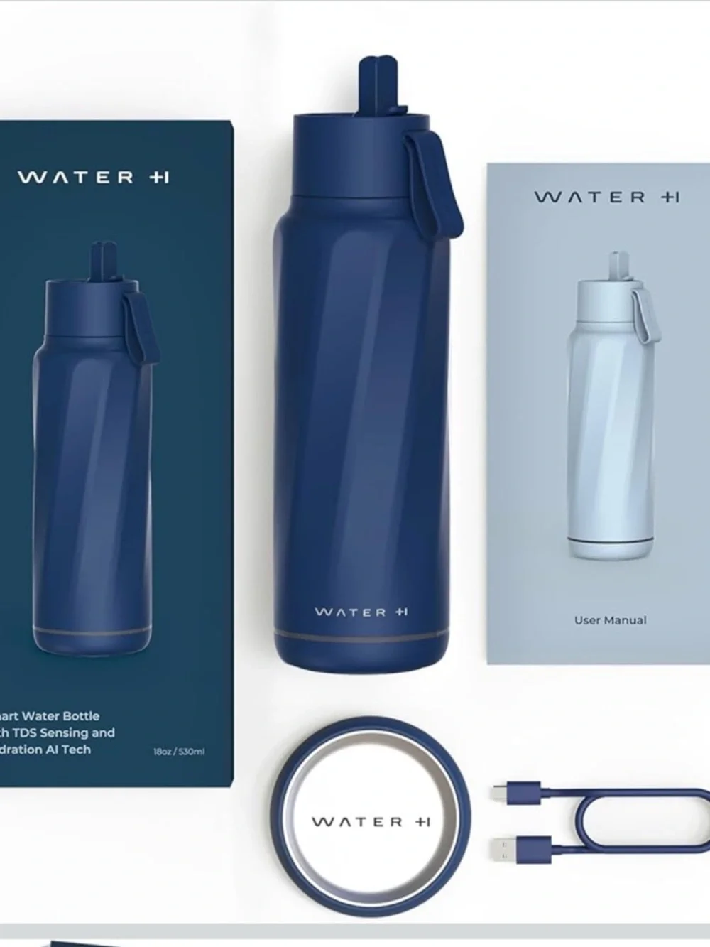 Smart Water Bottle - Navy Blue